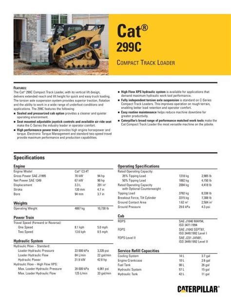 cat 299c skid steer|cat 299 specs pdf.